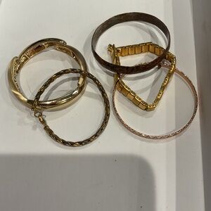 Elegant Gold and Bronze Bracelet Set